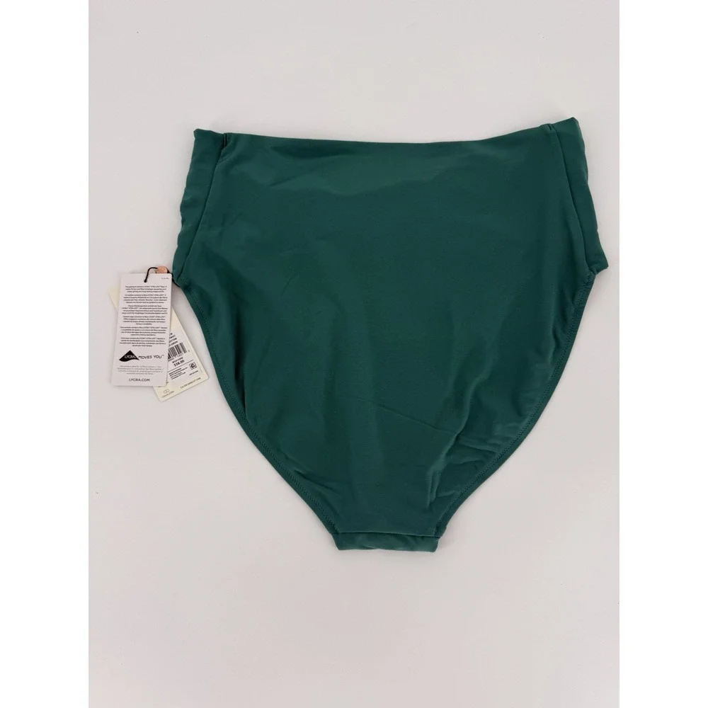 Calia‎ By Carrie Underwood Swim Bikini Bottom High Rise Jungle Green Size Med